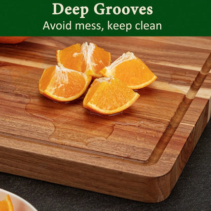 Large Acacia Wood Cutting Board - DailyBasicNeeds.com