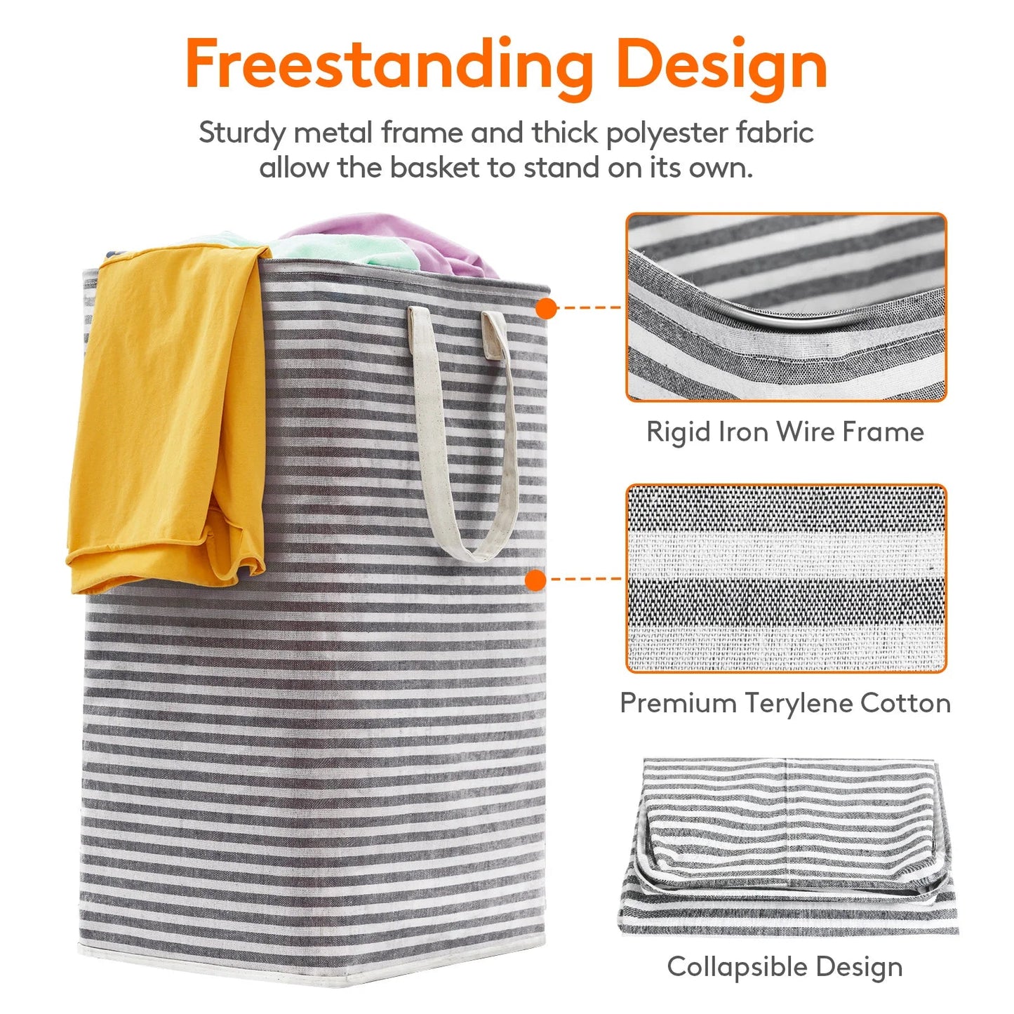 Large Collapsible Laundry Basket - DailyBasicNeeds.com