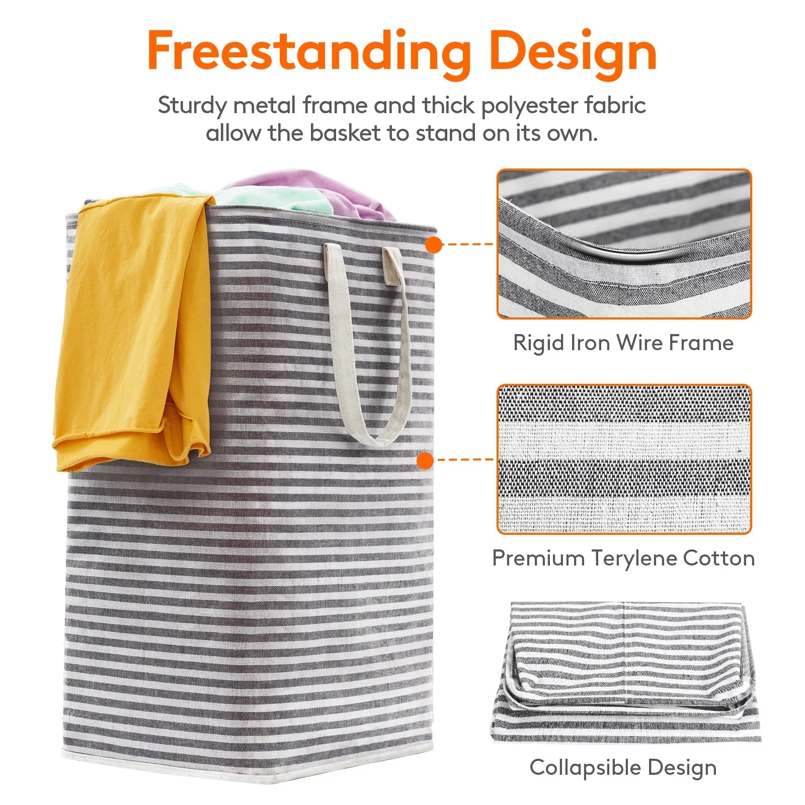 Large Collapsible Laundry Basket - DailyBasicNeeds.com