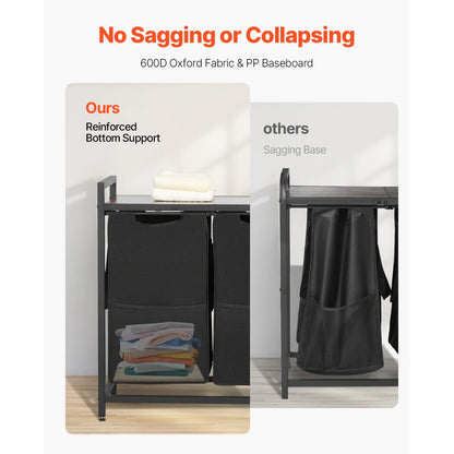 Large Laundry Hamper with Metal Frame - DailyBasicNeeds.com