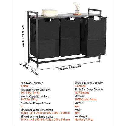 Large Laundry Hamper with Metal Frame - DailyBasicNeeds.com