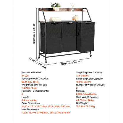 Large Laundry Hamper with Metal Frame - DailyBasicNeeds.com