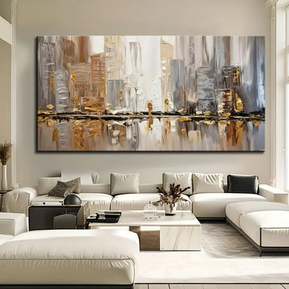 Large modern abstract oil painting - DailyBasicNeeds.com