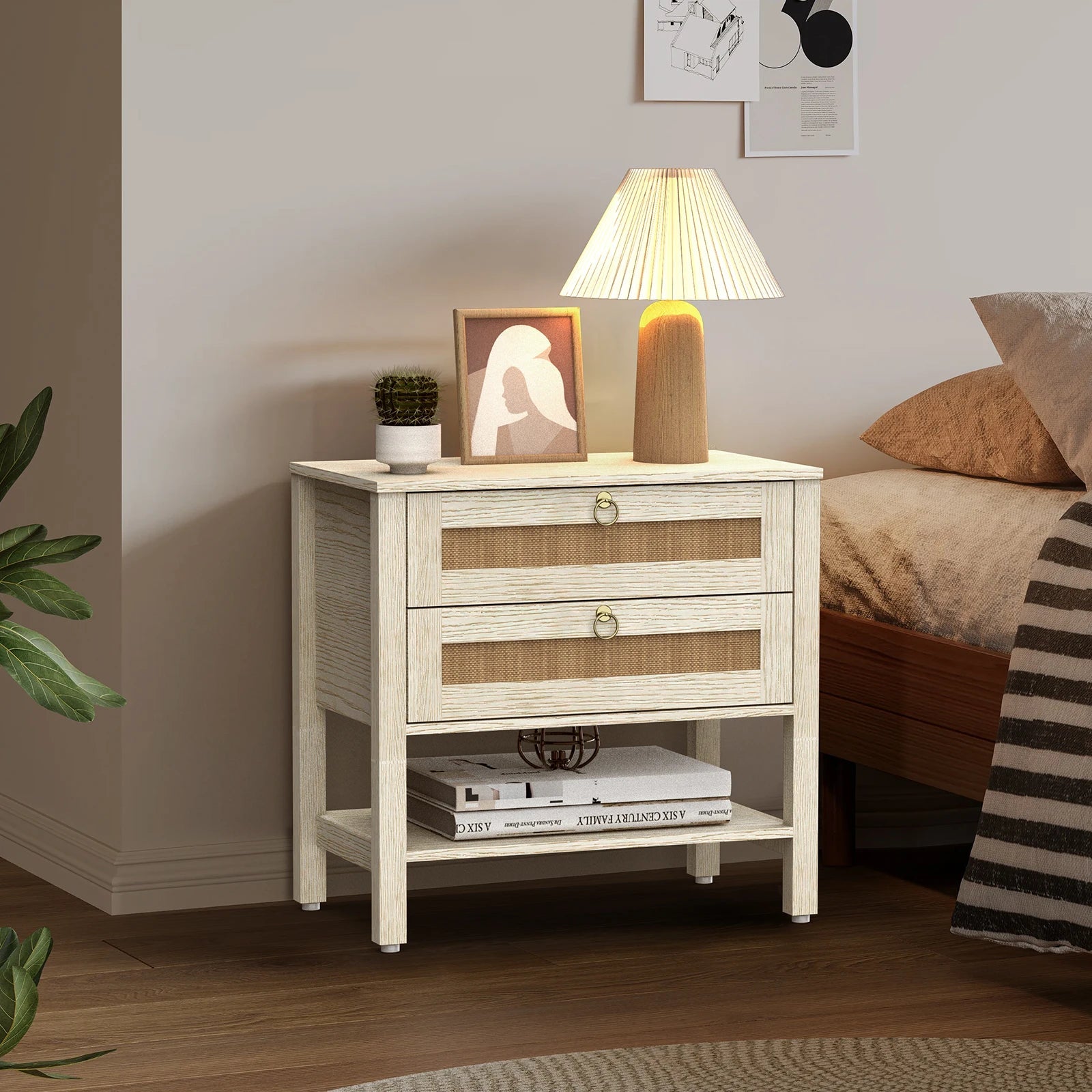 Large Nightstand with Drawer - DailyBasicNeeds.com