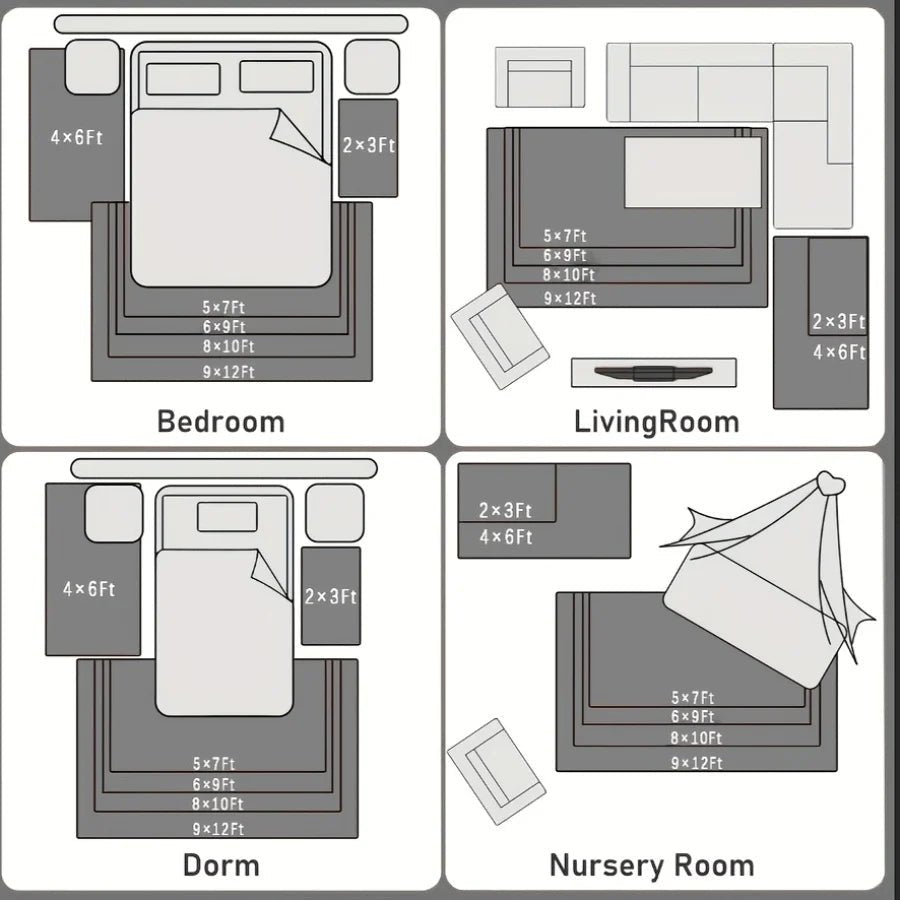 Large plush area rug - DailyBasicNeeds.com