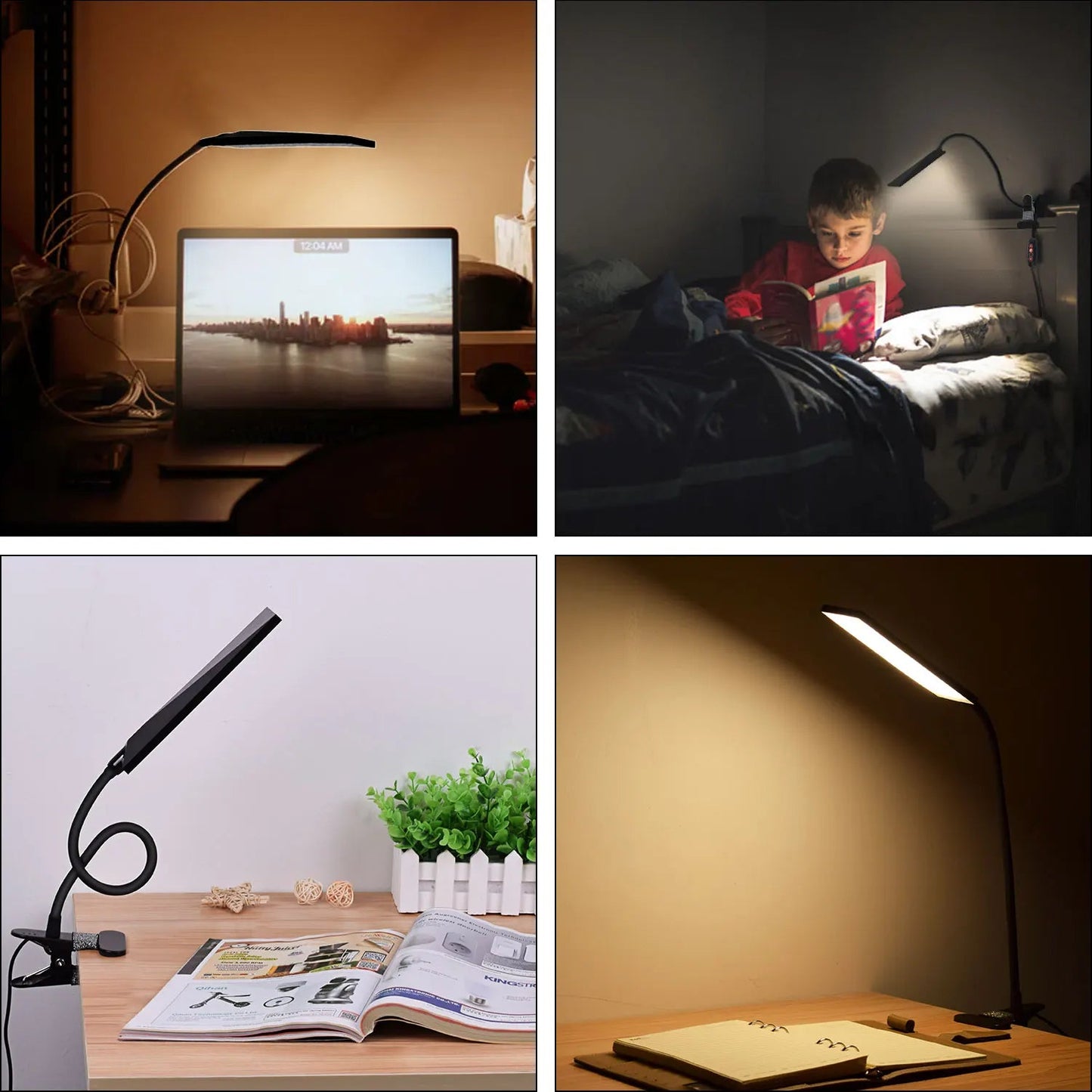 LED Clip - On Desk Lamp - DailyBasicNeeds.com