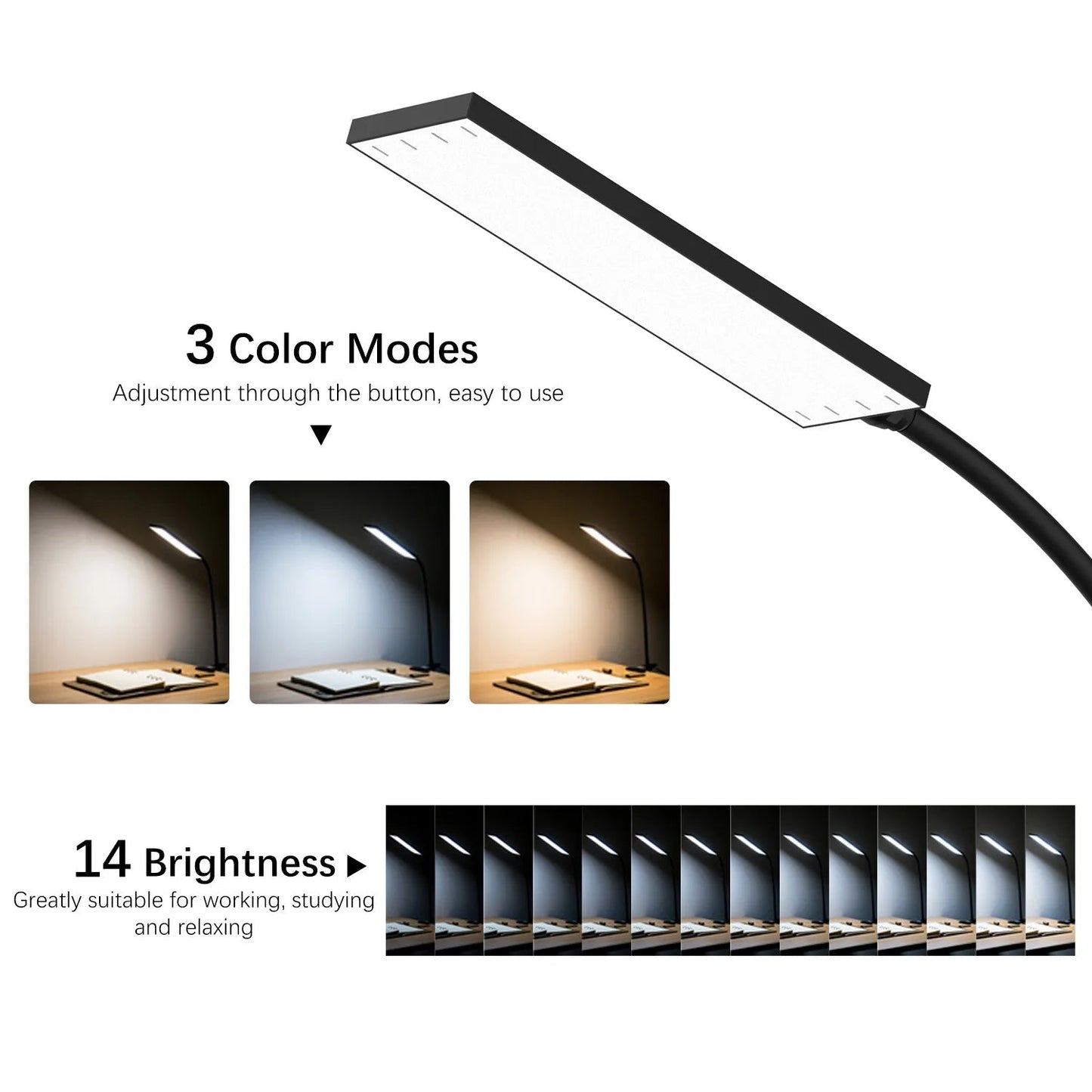 LED Clip - On Desk Lamp - DailyBasicNeeds.com