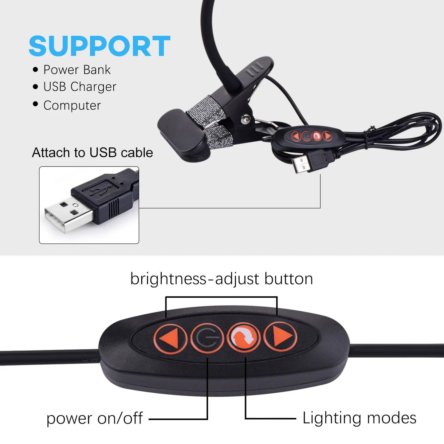 LED Clip - On Desk Lamp - DailyBasicNeeds.com