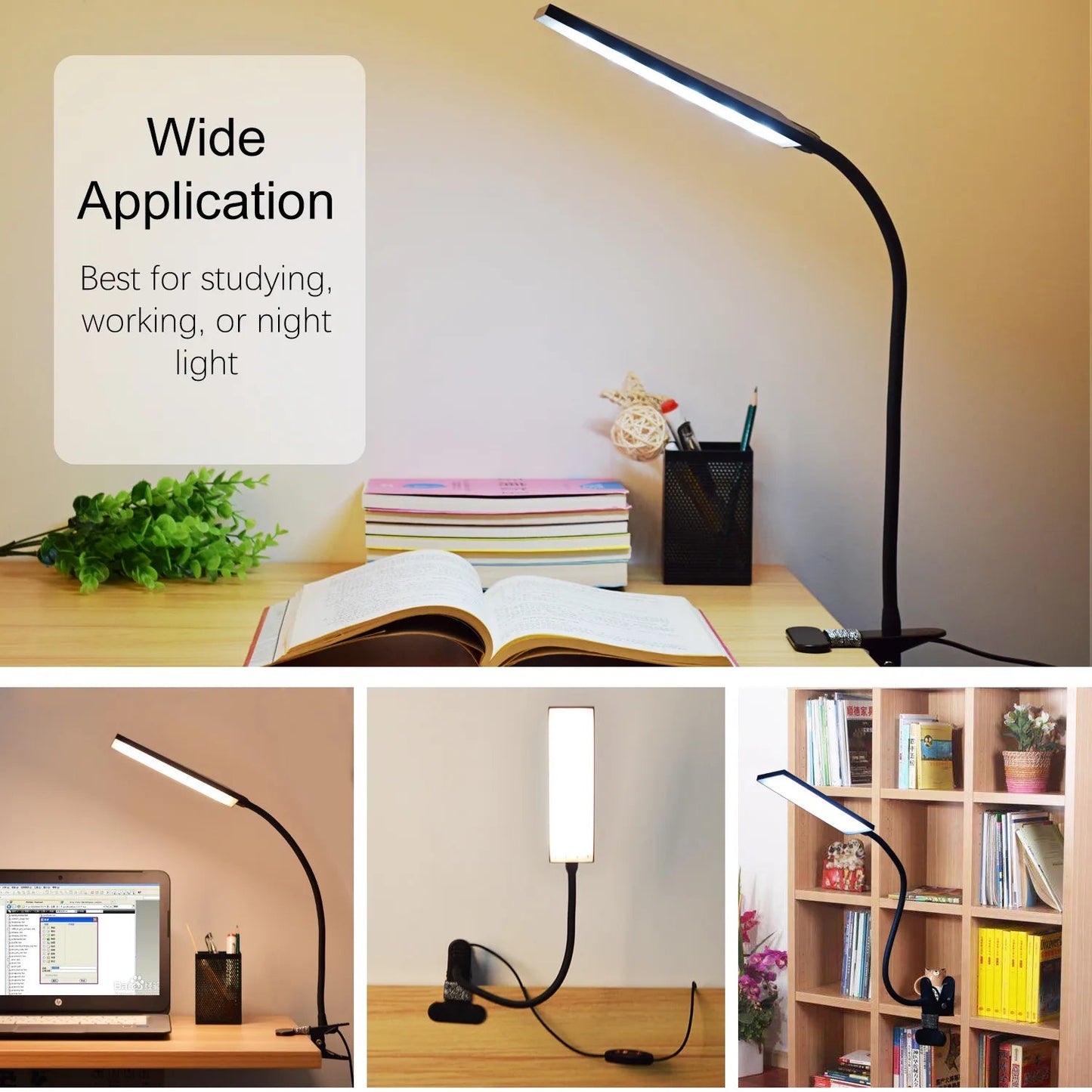 LED Clip - On Desk Lamp - DailyBasicNeeds.com
