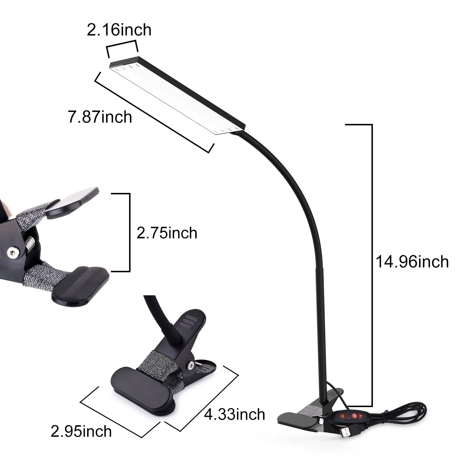 LED Clip - On Desk Lamp - DailyBasicNeeds.com