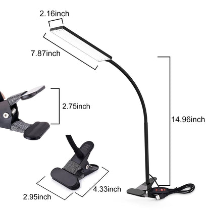 LED Clip - On Desk Lamp - DailyBasicNeeds.com