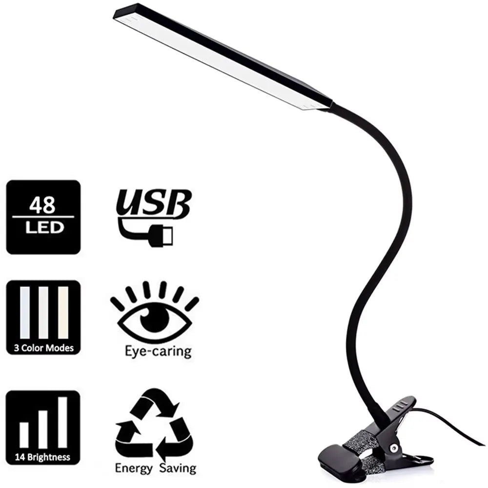 LED Clip - On Desk Lamp - DailyBasicNeeds.com