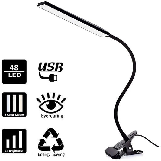 LED Clip - On Desk Lamp - DailyBasicNeeds.com