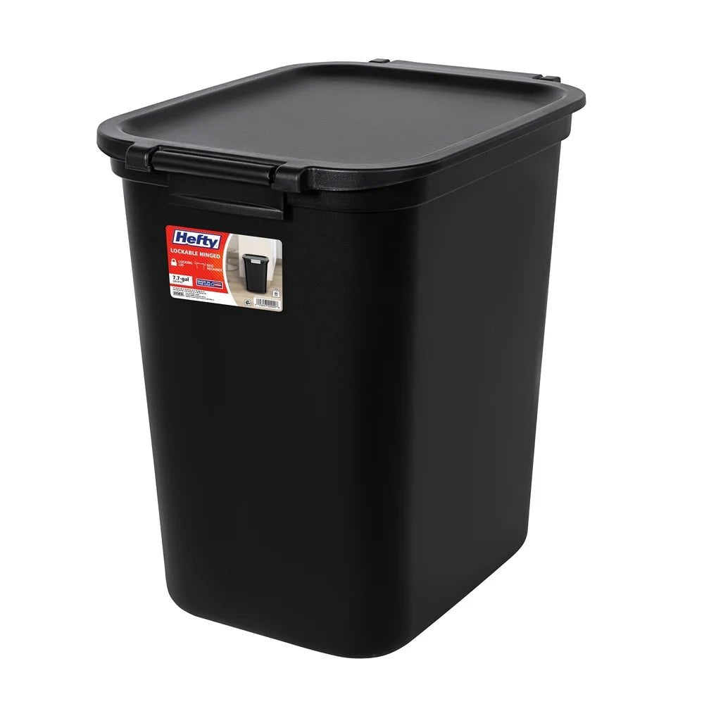 Locking Lid Trash Can - DailyBasicNeeds.com