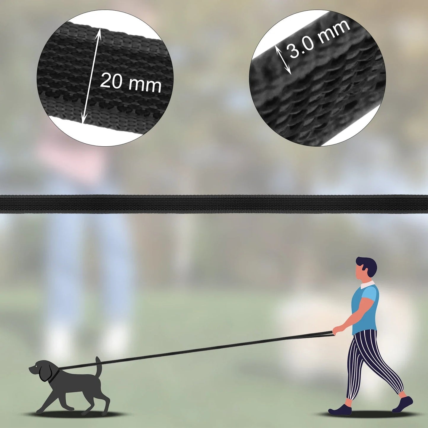 Long Dog Leash Easy and Convenient for Light Training - DailyBasicNeeds.com