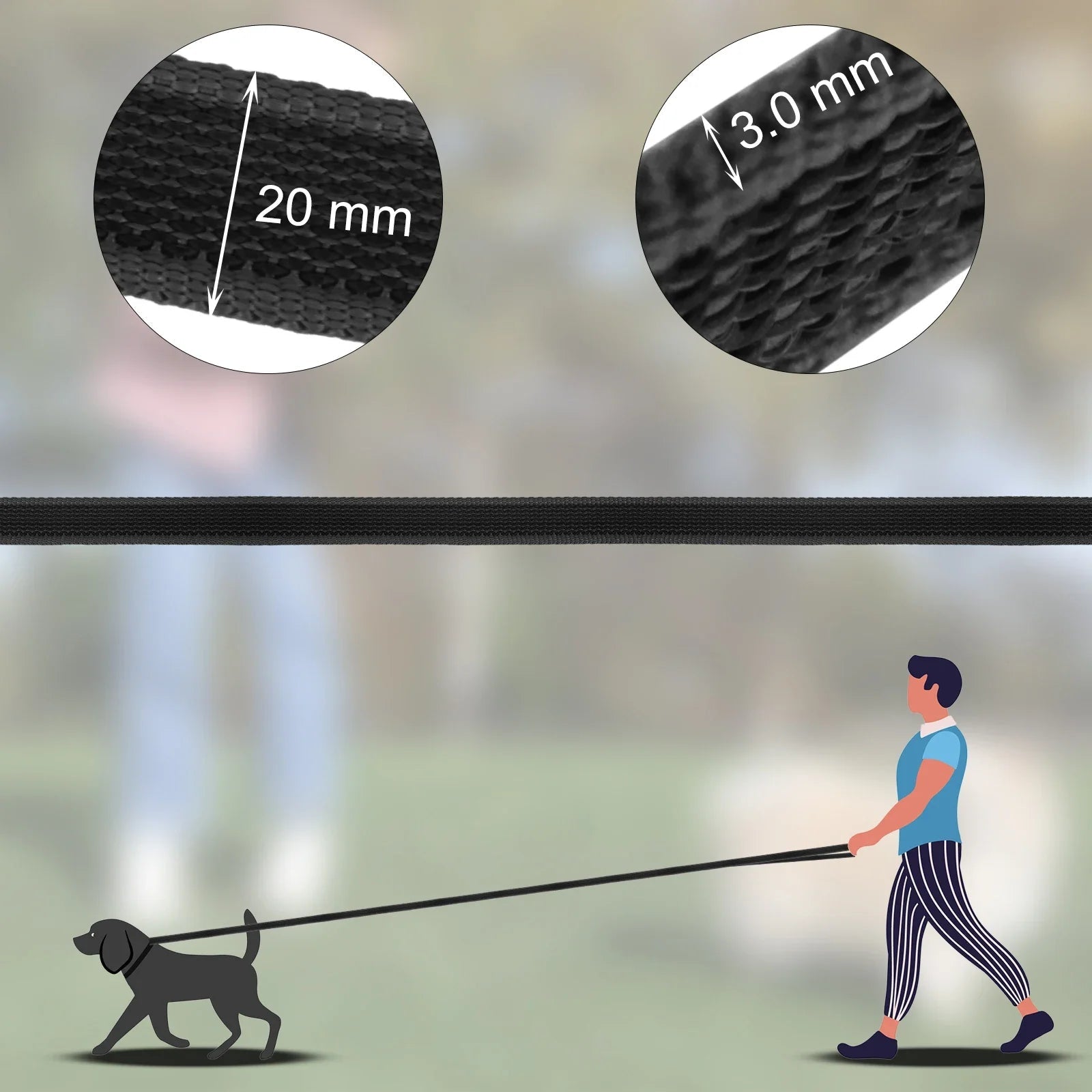 Long Dog Leash Easy and Convenient for Light Training - DailyBasicNeeds.com