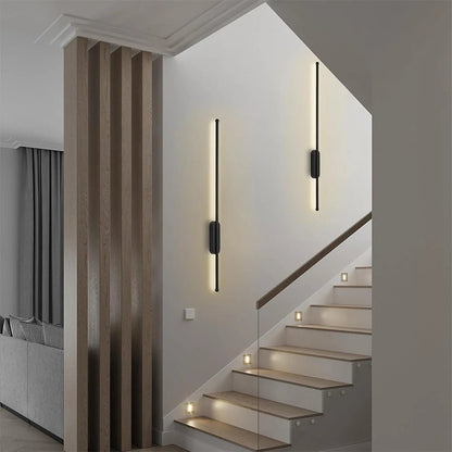 Modern LED Strip Wall Sconce – 3 Color Dimmable Minimalist Wall Light for Bedroom, Hallway & Living Room - DailyBasicNeeds.com