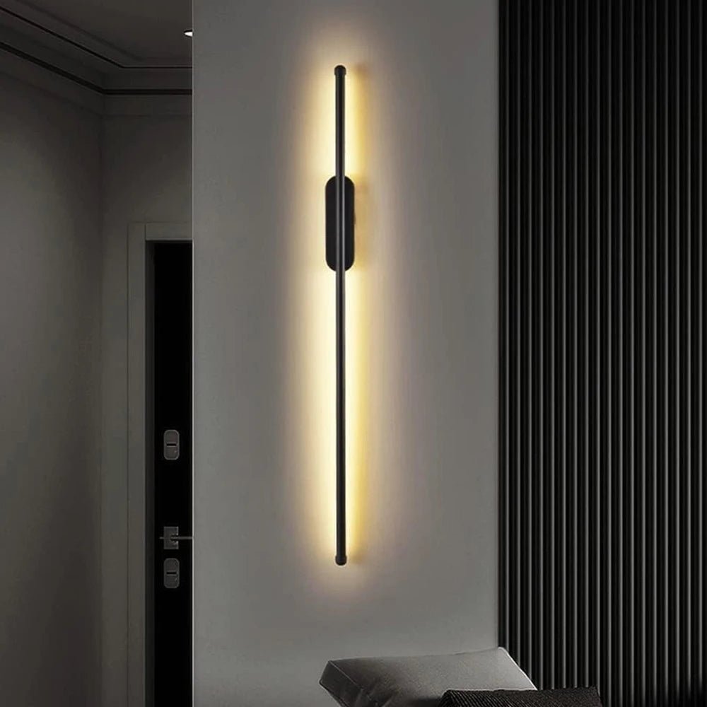 Modern LED Strip Wall Sconce – 3 Color Dimmable Minimalist Wall Light for Bedroom, Hallway & Living Room - DailyBasicNeeds.com