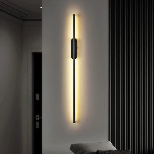 Modern LED Strip Wall Sconce – 3 Color Dimmable Minimalist Wall Light for Bedroom, Hallway & Living Room - DailyBasicNeeds.com