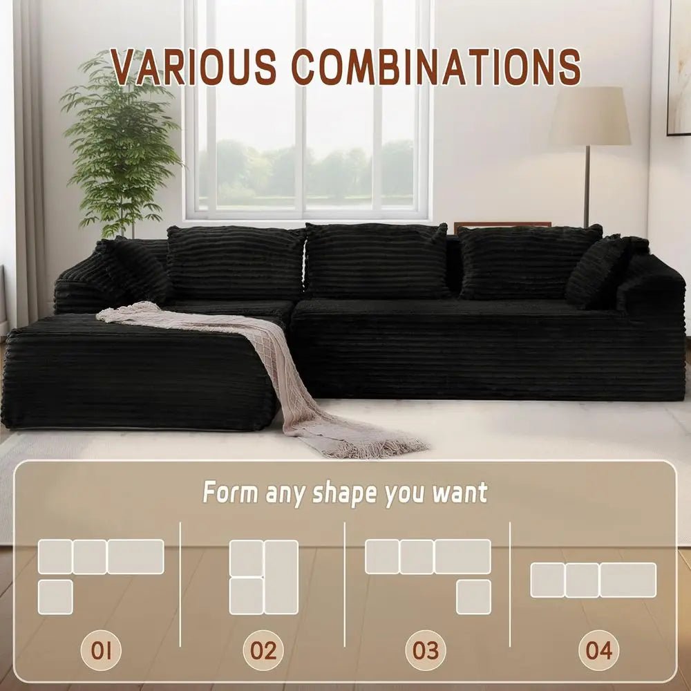Modular Sectional Sofa with L - Shape Chaise - DailyBasicNeeds.com