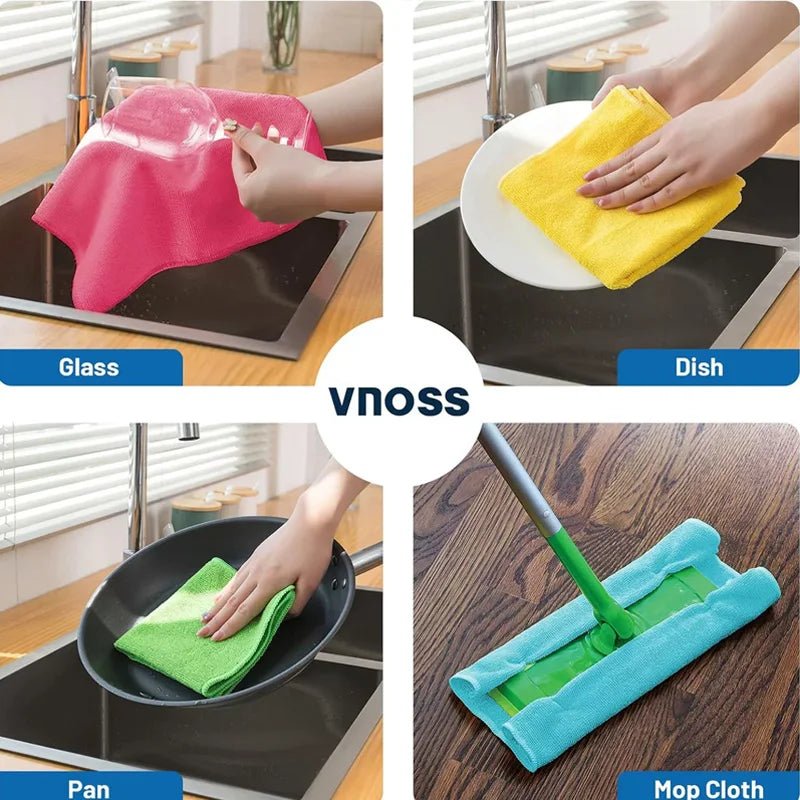 Multi - Pack Assorted Colors Microfiber Cloths - DailyBasicNeeds.com