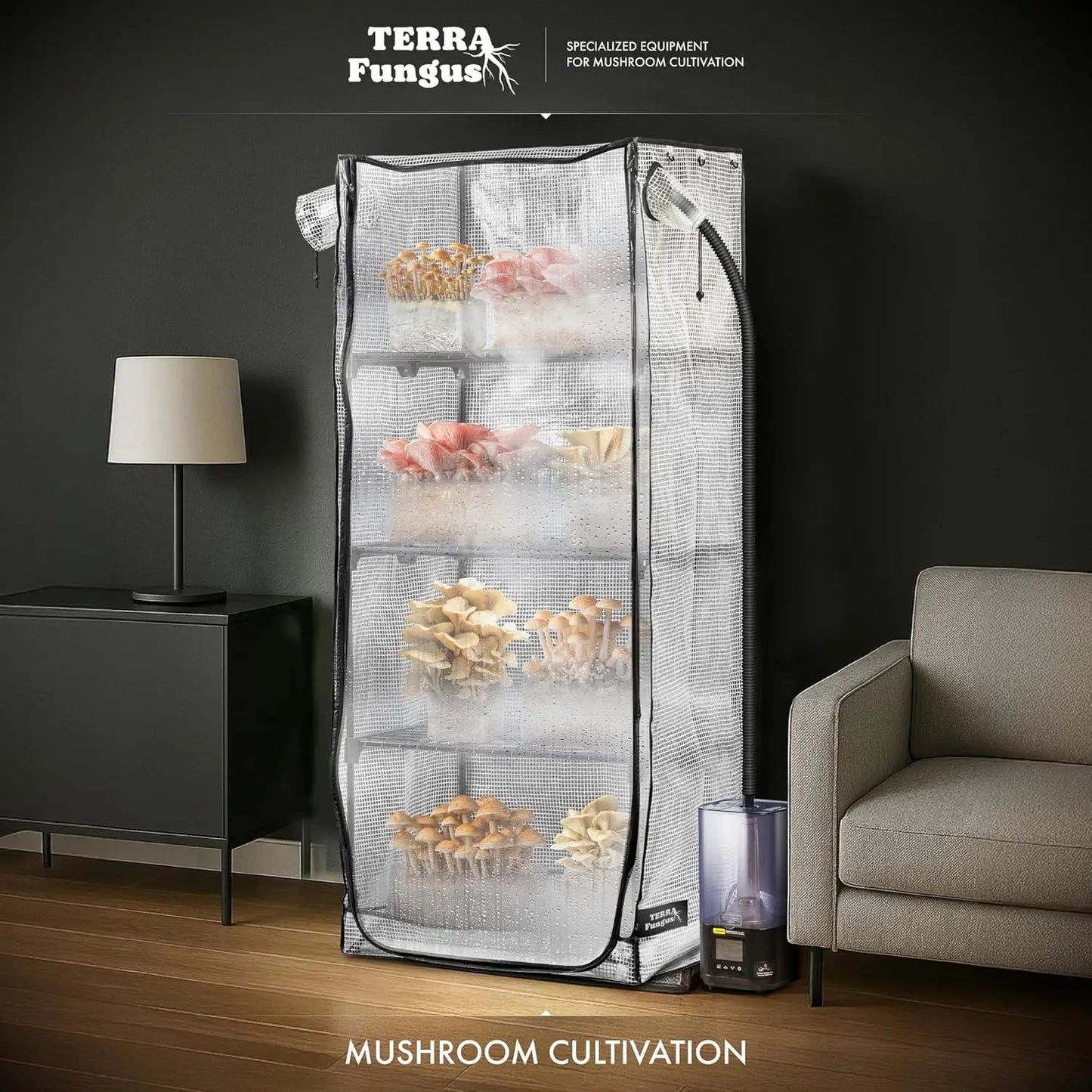 Mushroom Grow Tent Kit with LED Light - DailyBasicNeeds.com
