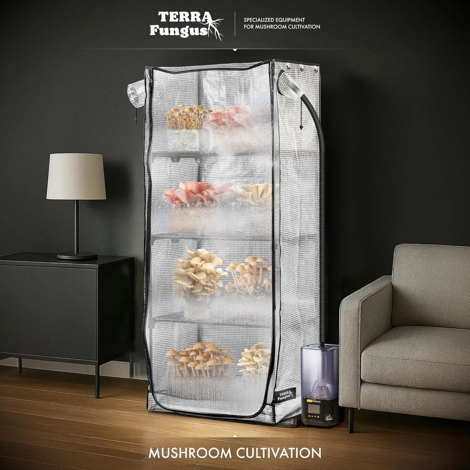 Mushroom Grow Tent Kit with LED Light - DailyBasicNeeds.com