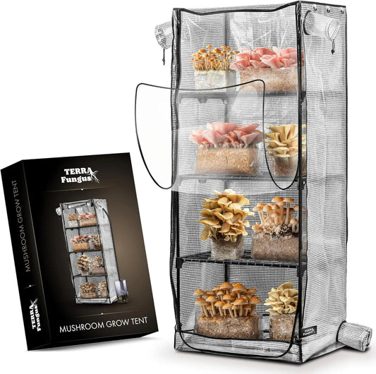 Mushroom Grow Tent Kit with LED Light - DailyBasicNeeds.com