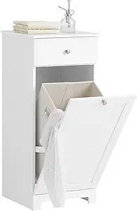 Narrow Space - Saving Tilt - Out Laundry Hamper Cabinet - DailyBasicNeeds.com