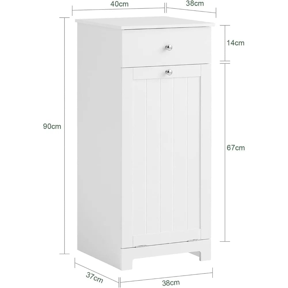 Narrow Space - Saving Tilt - Out Laundry Hamper Cabinet - DailyBasicNeeds.com