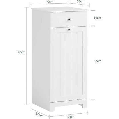 Narrow Space - Saving Tilt - Out Laundry Hamper Cabinet - DailyBasicNeeds.com