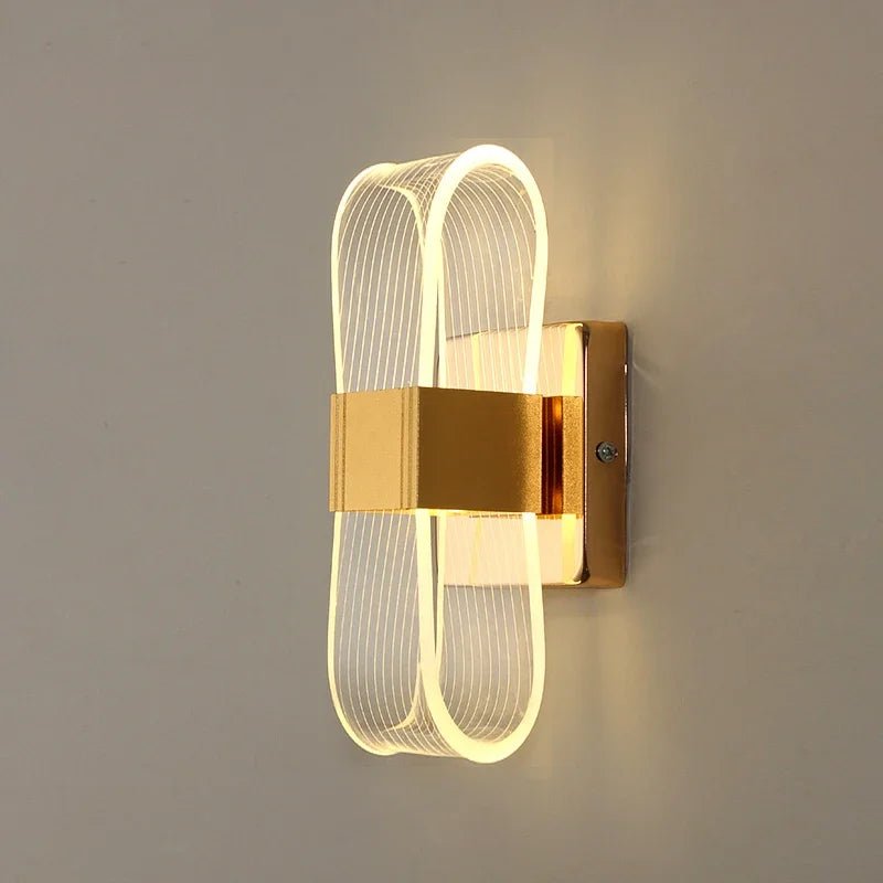 Nordic Luxury LED Wall Lamp – Modern Gold Wall Sconce with 3 Color Lighting for Bedroom, Hallway & Living Room - DailyBasicNeeds.com
