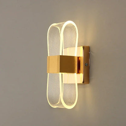 Nordic Luxury LED Wall Lamp – Modern Gold Wall Sconce with 3 Color Lighting for Bedroom, Hallway & Living Room - DailyBasicNeeds.com