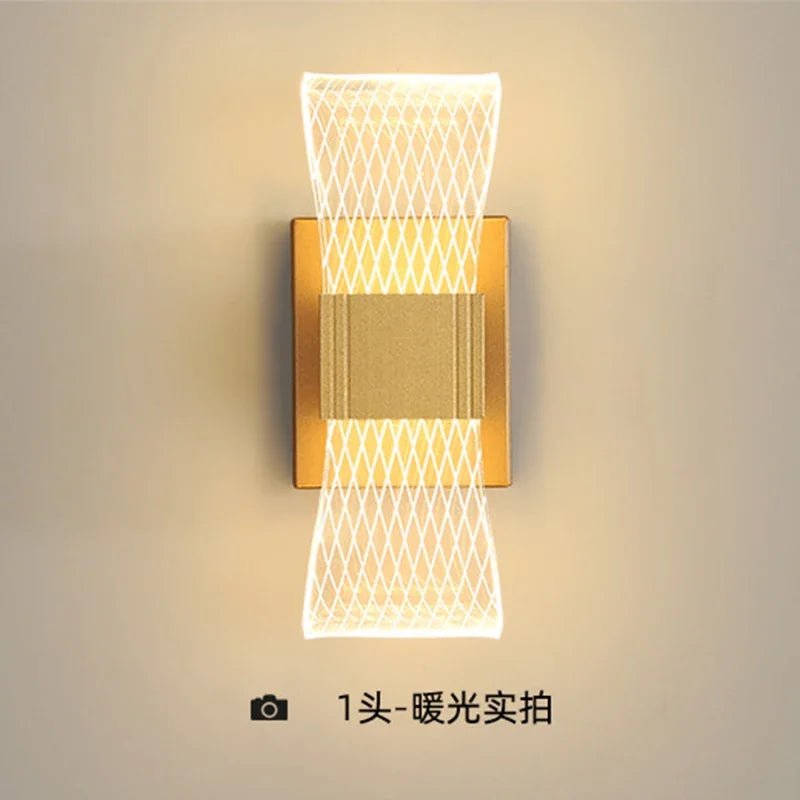 Nordic Luxury LED Wall Lamp – Modern Gold Wall Sconce with 3 Color Lighting for Bedroom, Hallway & Living Room - DailyBasicNeeds.com