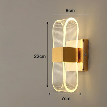 Nordic Luxury LED Wall Lamp – Modern Gold Wall Sconce with 3 Color Lighting for Bedroom, Hallway & Living Room - DailyBasicNeeds.com