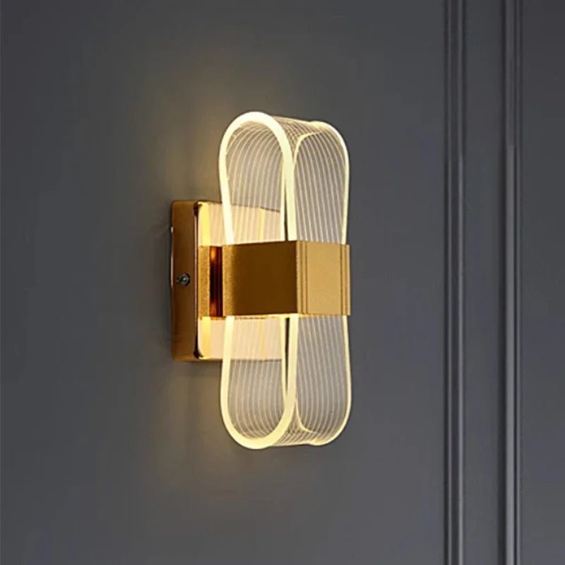 Nordic Luxury LED Wall Lamp – Modern Gold Wall Sconce with 3 Color Lighting for Bedroom, Hallway & Living Room - DailyBasicNeeds.com