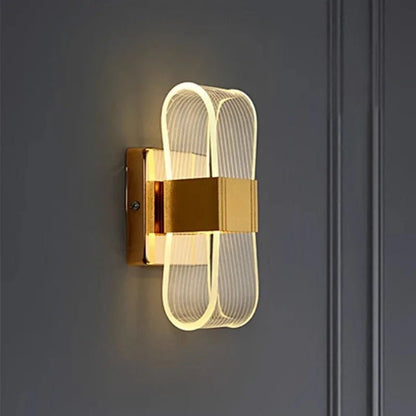 Nordic Luxury LED Wall Lamp – Modern Gold Wall Sconce with 3 Color Lighting for Bedroom, Hallway & Living Room - DailyBasicNeeds.com
