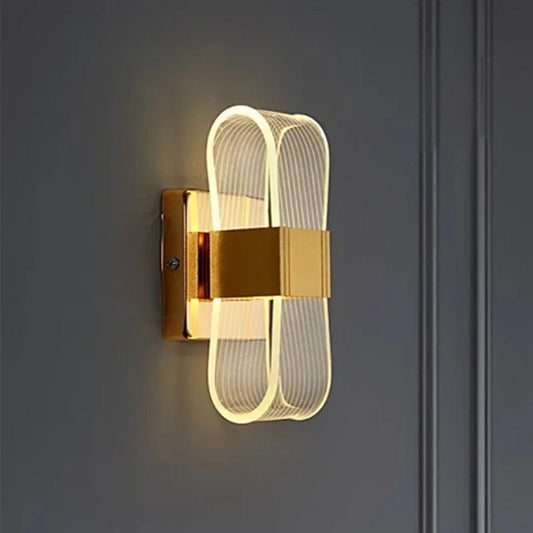 Nordic Luxury LED Wall Lamp – Modern Gold Wall Sconce with 3 Color Lighting for Bedroom, Hallway & Living Room - DailyBasicNeeds.com