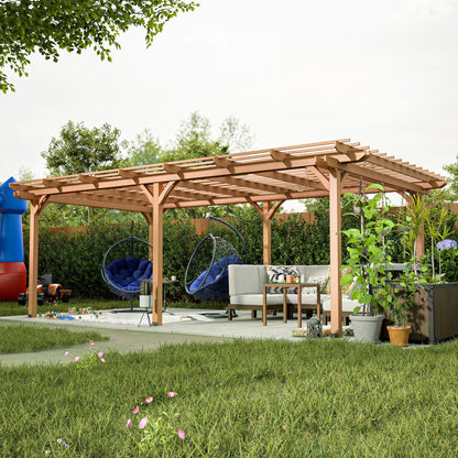 Outdoor Gazebo Wooden Grape Pergola - DailyBasicNeeds.com