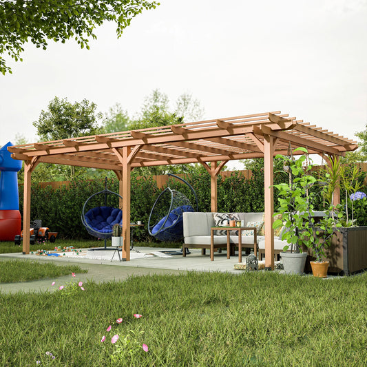 Outdoor Gazebo Wooden Grape Pergola - DailyBasicNeeds.com