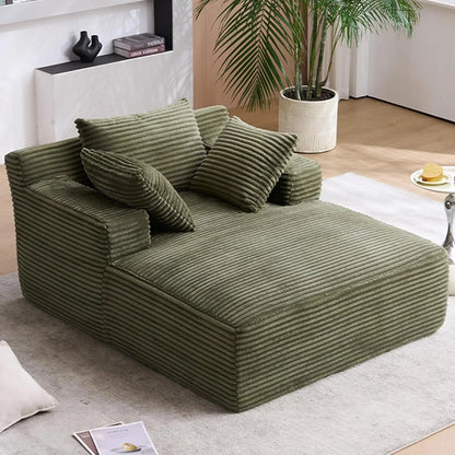 Oversized Chaise Lounge Chair with 3 Comfy Pillows - DailyBasicNeeds.com