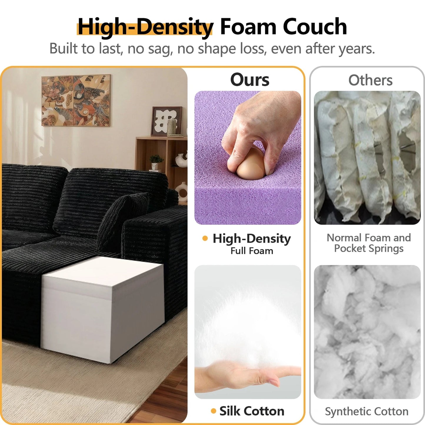 Oversized L Shaped Couch With Chaise - DailyBasicNeeds.com