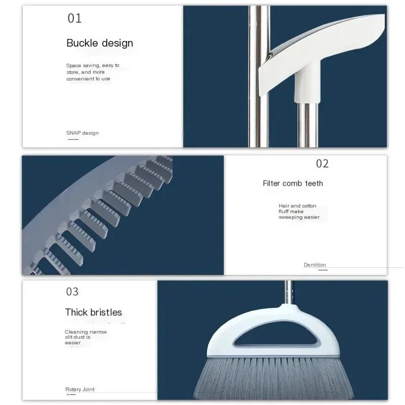 Plastic Broom and Dustpan Set - DailyBasicNeeds.com