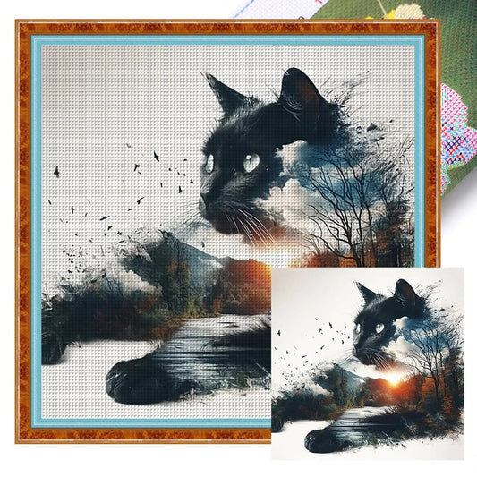 Printed Cat Cross Stitch Kit Art - DailyBasicNeeds.com