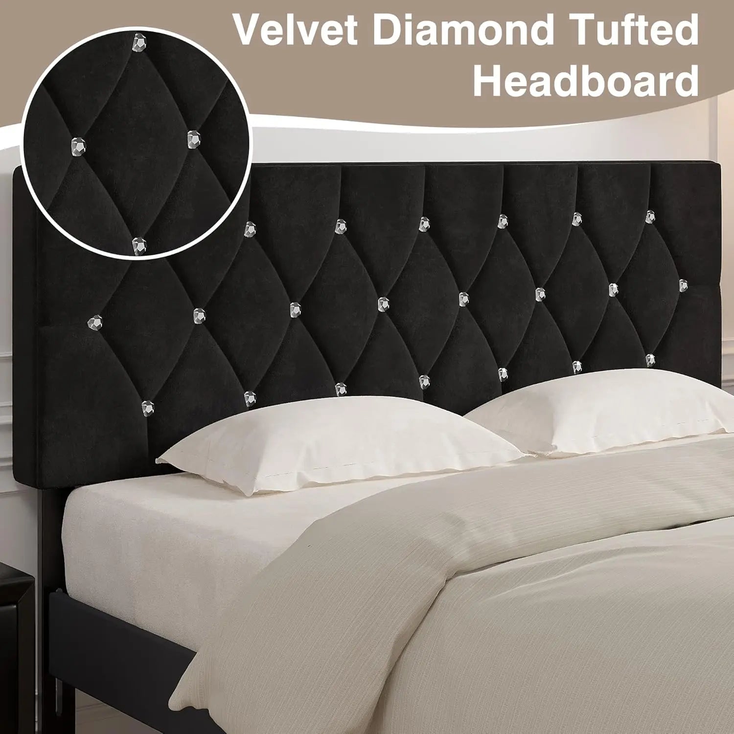 Queen Size Tufted Upholstered Headboard - DailyBasicNeeds.com
