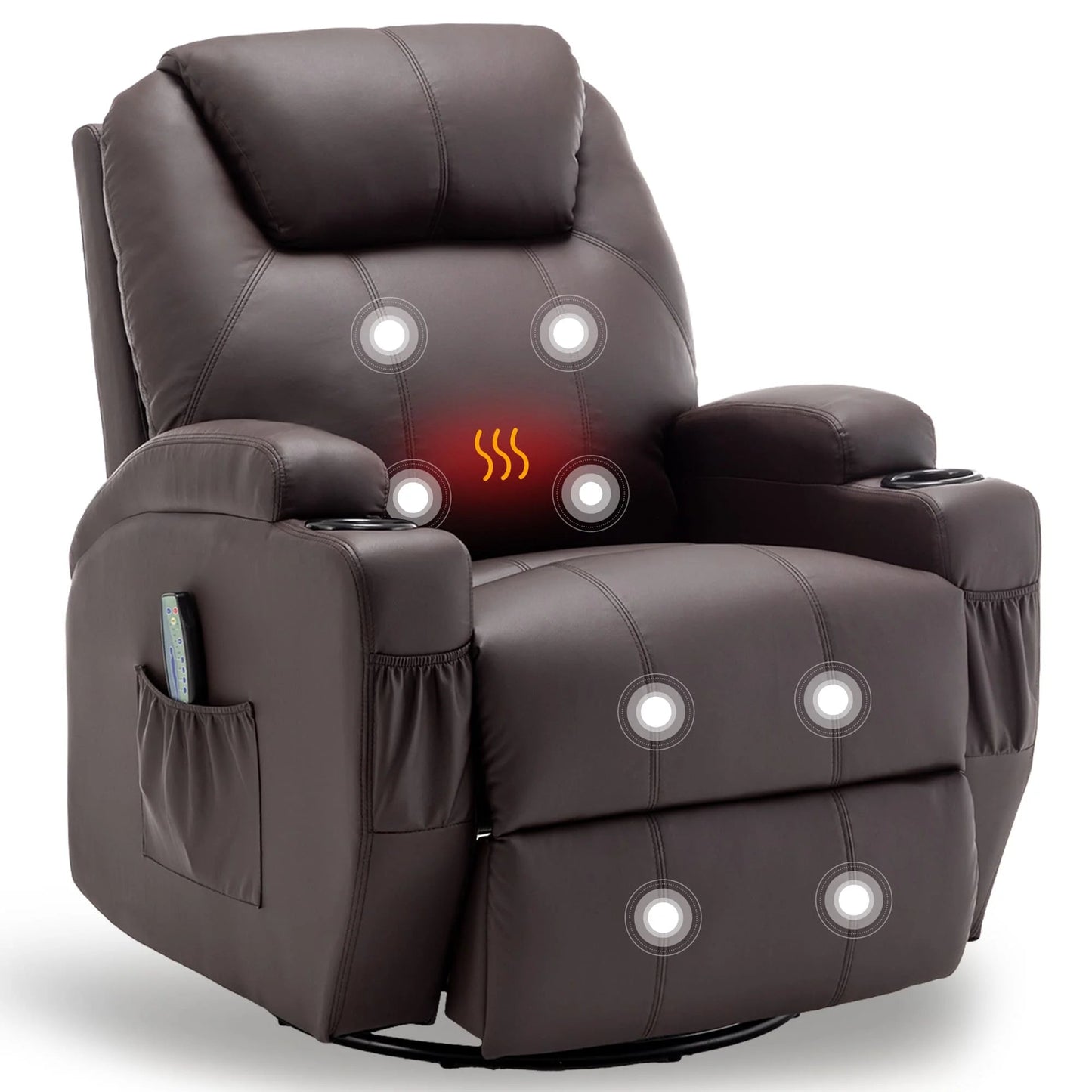 Recliner Chair with Massage and Heat - DailyBasicNeeds.com