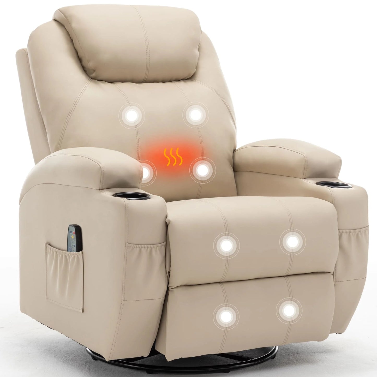 Recliner Chair with Massage and Heat - DailyBasicNeeds.com