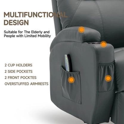 Recliner Chair with Massage and Heat - DailyBasicNeeds.com
