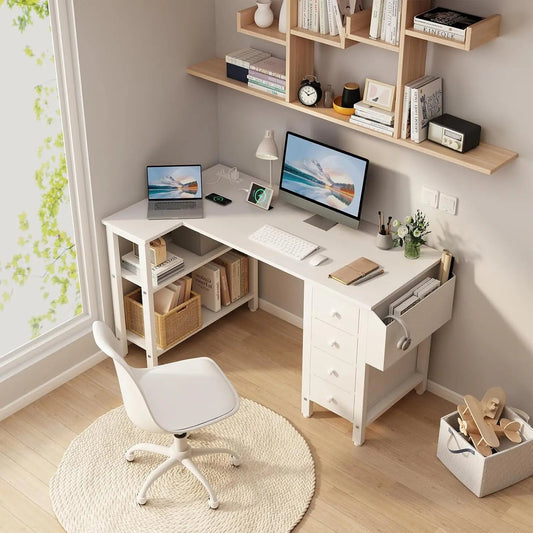 Reversible Desk with Power Outlet - DailyBasicNeeds.com