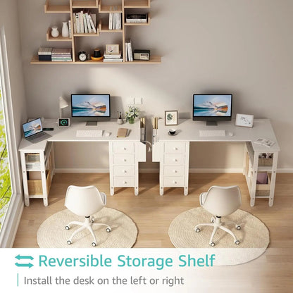 Reversible Desk with Power Outlet - DailyBasicNeeds.com